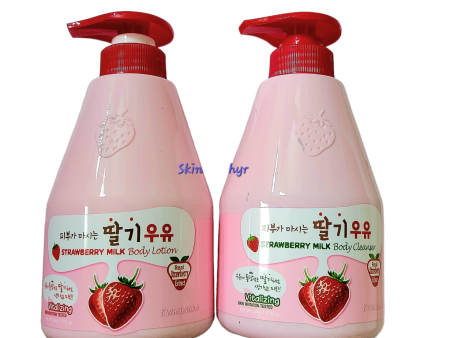 Kwailnara Strawberry Body Milk Cleanser and Lotion DUO Supply