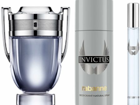 Cofanetto Profumo Uomo Paco Rabanne Invictus 3 Pezzi Fashion