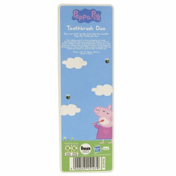 Spazzolino da Denti Per Bambini Peppa Pig Rosa Azzurro (2 Unità) Hot on Sale