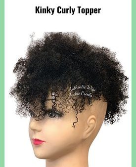 Hair Topper 10  Kinky Curly No Lace Black For Sale