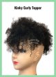 Hair Topper 10  Kinky Curly No Lace Black For Sale